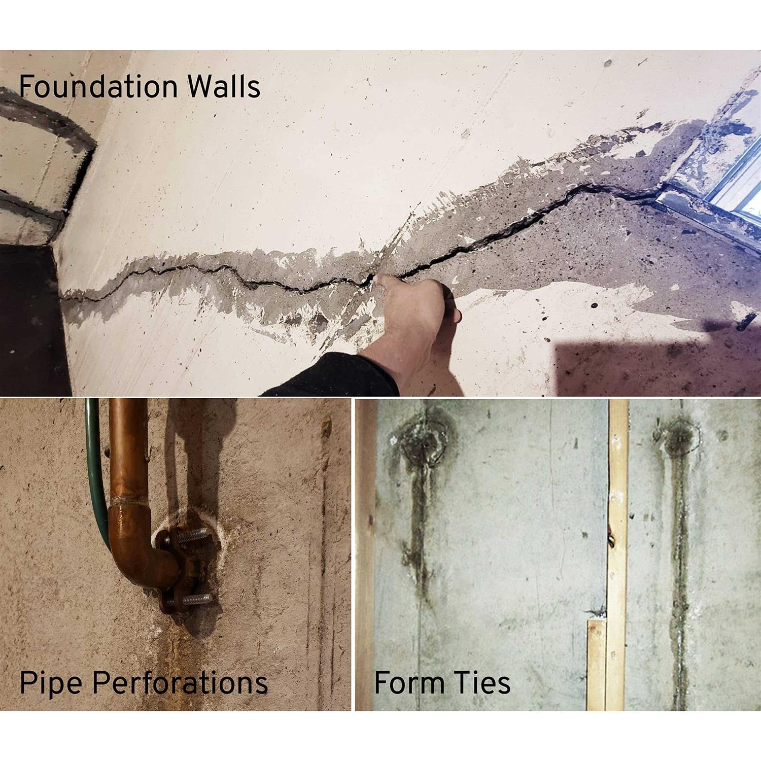 uPlug Concrete Foundation Crack Repair Kit. Repair Leaking Basement & Foundation Wall Cracks & Seams - MT - Mrs Treak