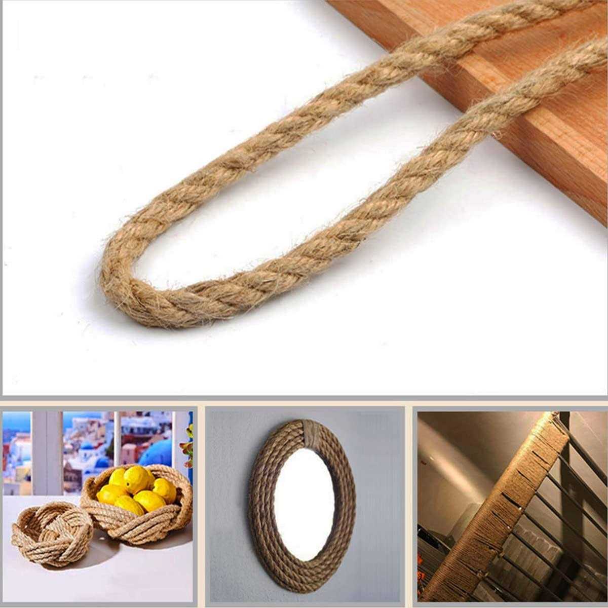 Natural Jute Rope Hemp Rope Strong Jute Twine for Crafts Gardening Hammock Decorating - MT - Mrs Treak