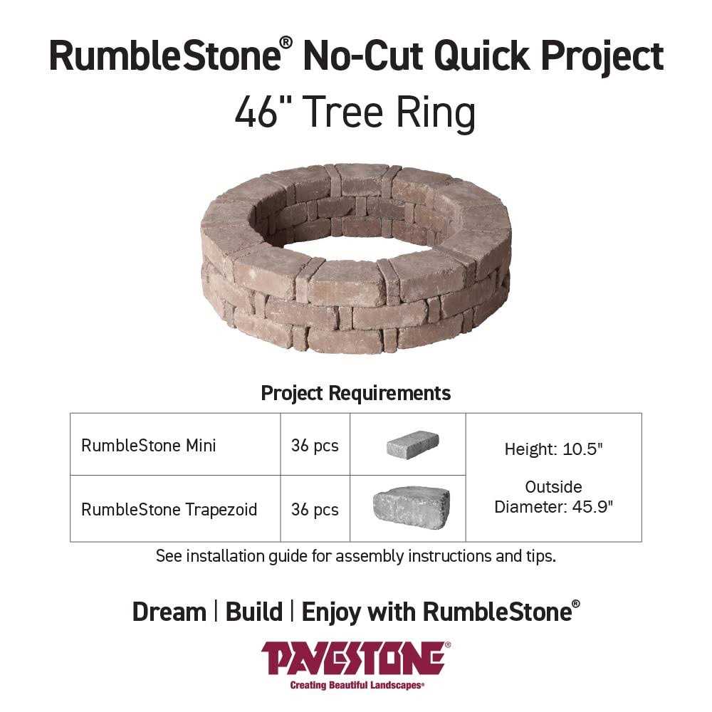 Pavestone RumbleStone 3.5 in. x 7 Concrete Garden Wall Block - MT - Mrs Treak