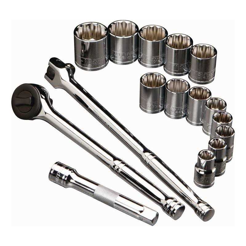 Pittsburgh Pro 1/2 in. Drive Impact Wobble Socket Extension Set - MT - Mrs Treak