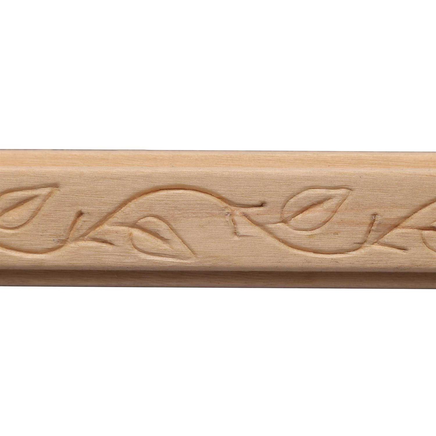 Ornamental Mouldings 1159-6 3/8 in. x 1-1/4 in. x 72 in. White Hardwood Embossed Bead Trim Moulding - MT - Mrs Treak