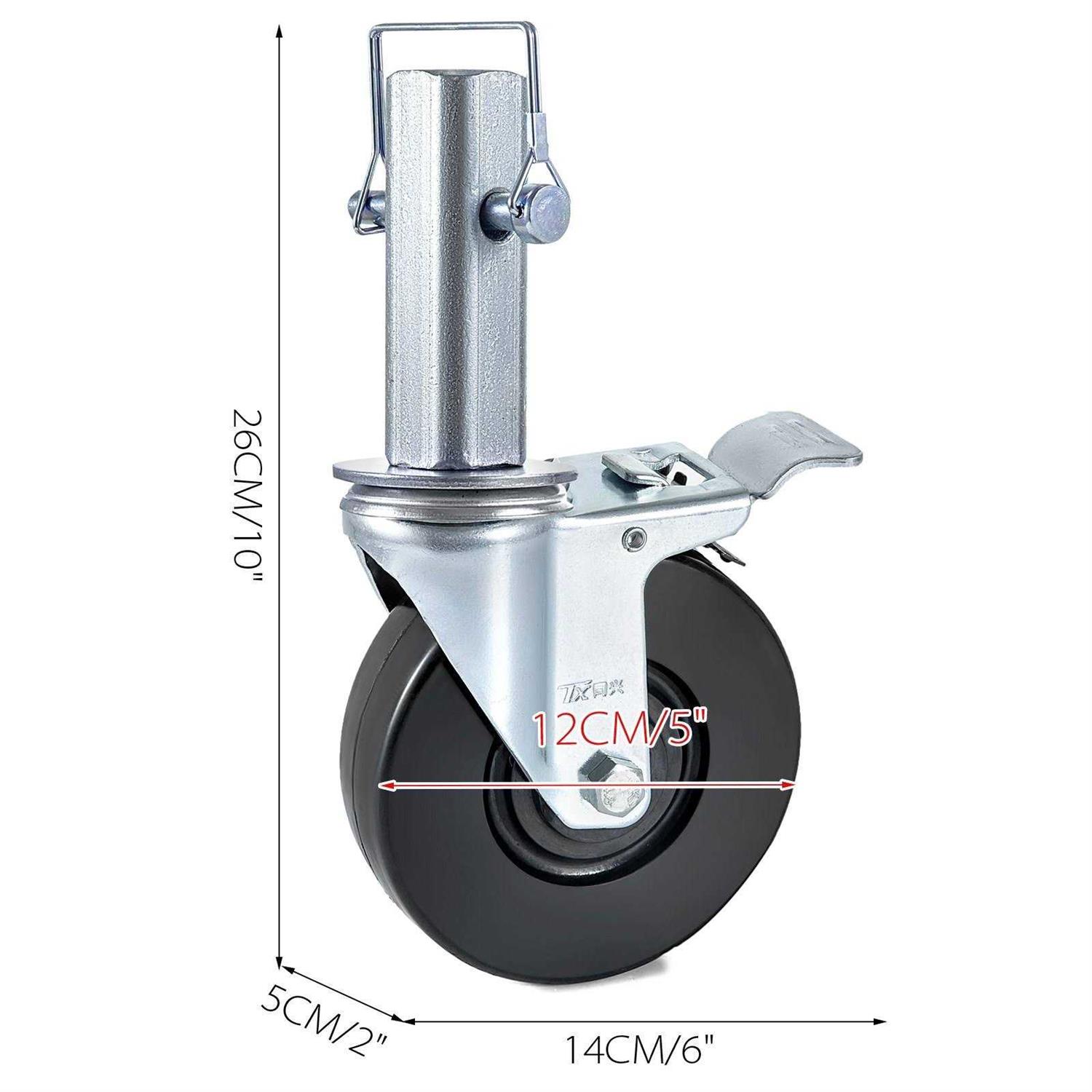 VEVOR 5 Scaffolding Swivel Caster with Dual Locking Stem JLTX13-5-4XJL32FGV0 - MT - Mrs Treak