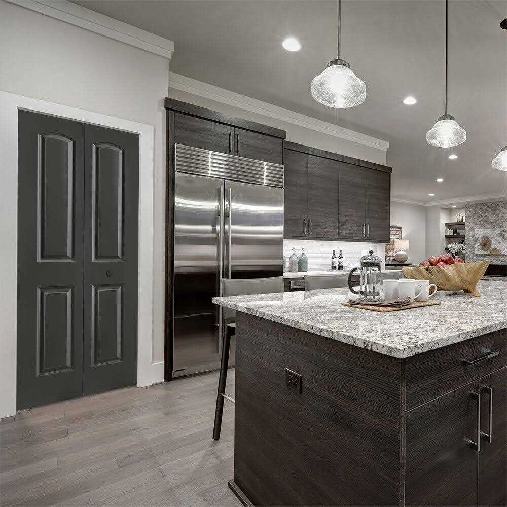 Paneled Manufactured Wood Primed Roman Top Smooth Interior Bi-Fold Door Masonite - MT - Mrs Treak