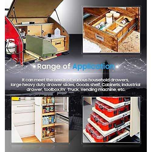 YENUO Heavy Duty Drawer Runners Slides with Lock 400 500 600 700 800 900 1000 Full Extension Ball Bearing Rails - MT - Mrs Treak