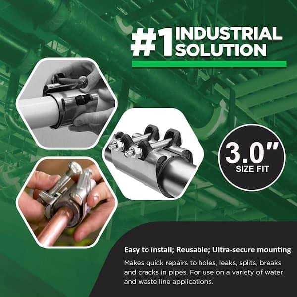 The Plumber’s Choice 5 in. PVC Flexible Coupling with Stainless Steel Clamps - MT - Mrs Treak