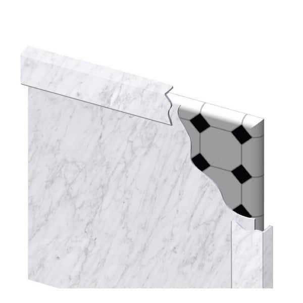 FlexStone 3 x 95 Standard Trim with 3/8 Lip FLXSG396WH - MT - Mrs Treak