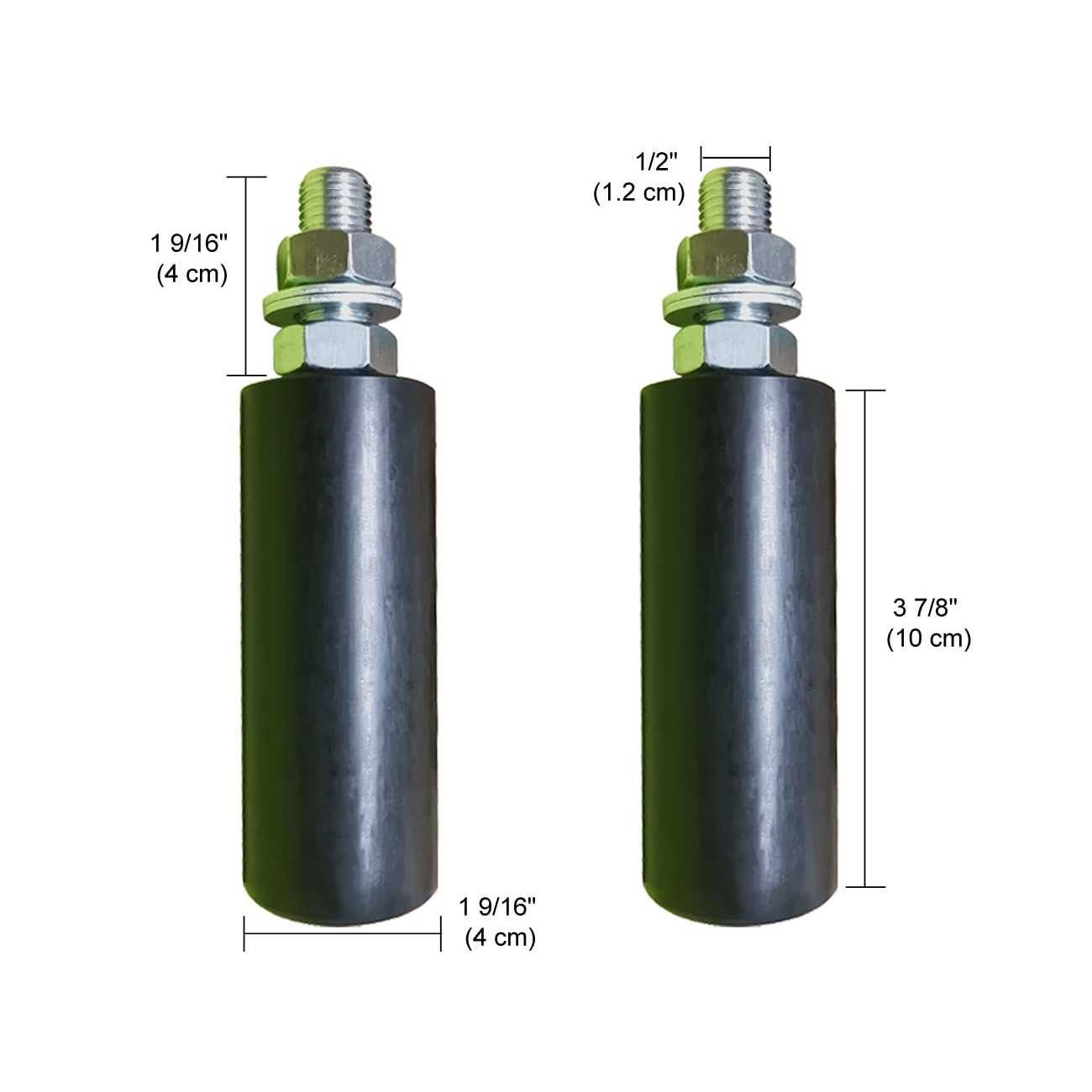 Mageway Universal Heavy Duty Slide Gate Guide Roller 6 Black L Rear Post Bracket Adjustable Dual Nylon Rollers Gate Support Assembly for Sliding - MT - Mrs Treak