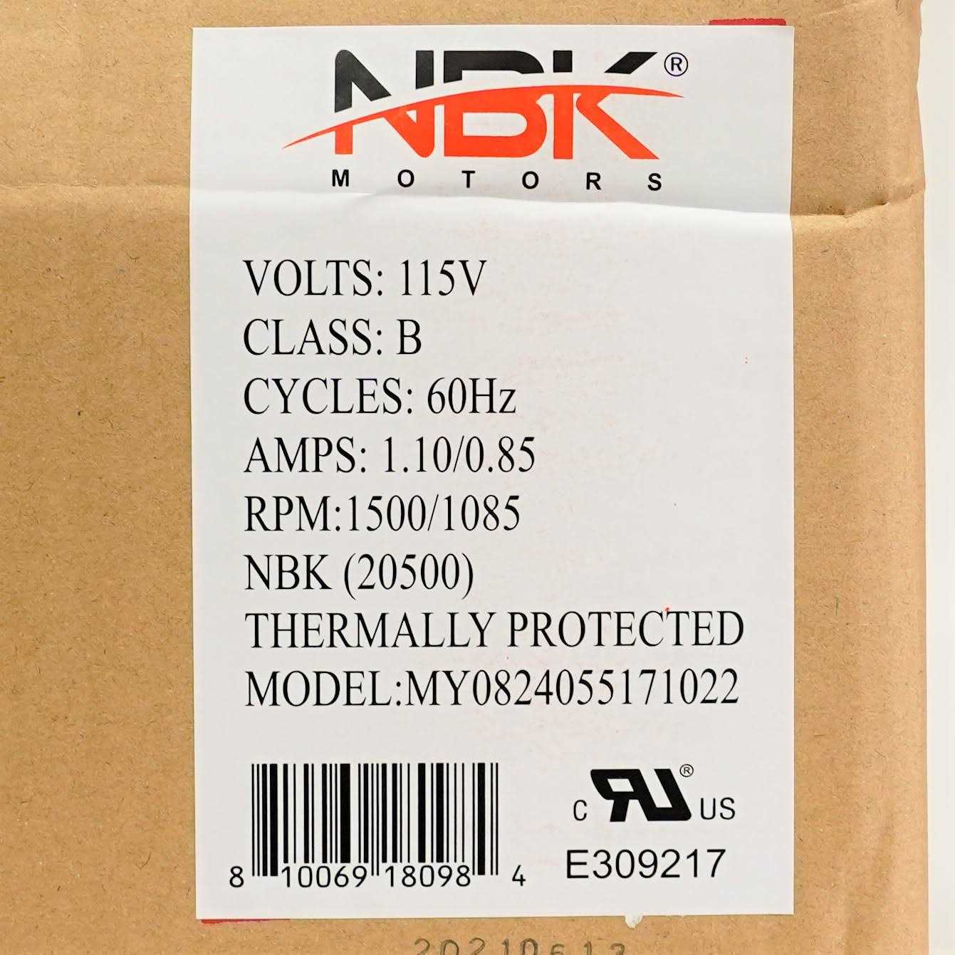 NBK Centrifugal Blower Motor Replacement for Dayton 1TDP3 4C443 Fasco 50748-D500 - MT - Mrs Treak