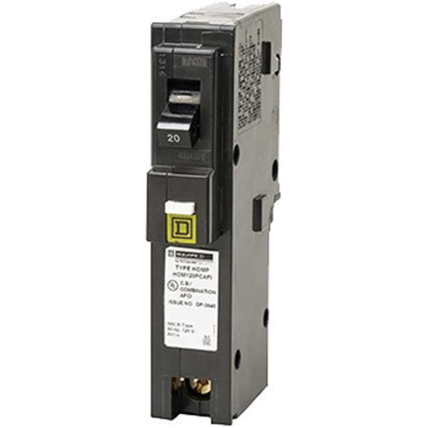 Square-D HOM115PCAFIC Homeline Single Pole Circuit Breaker - MT - Mrs Treak