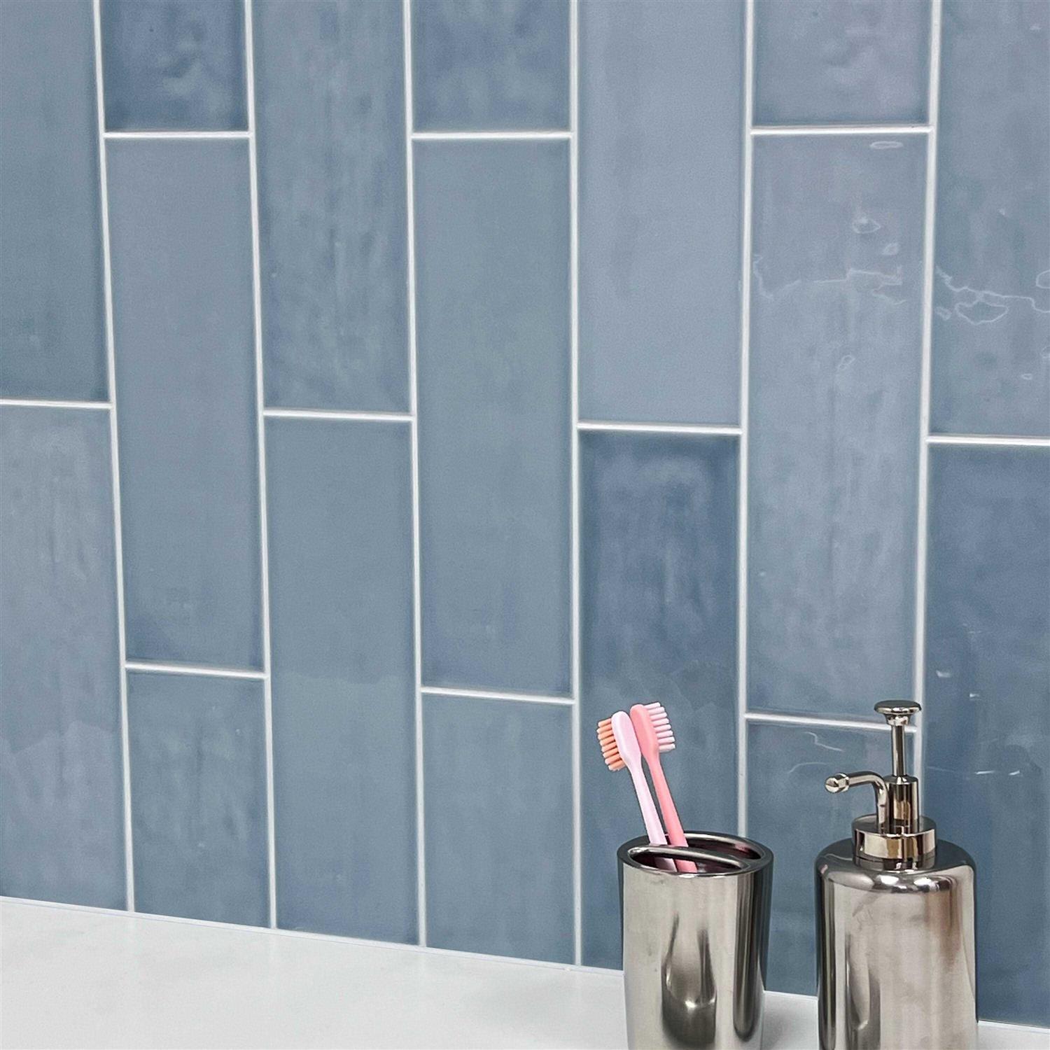 TILE CONNECTION Bedouin Subway Tile 3 5/8 in. x 11 3/4 Gloss Ceramic Wall Tile BE3 - MT - Mrs Treak