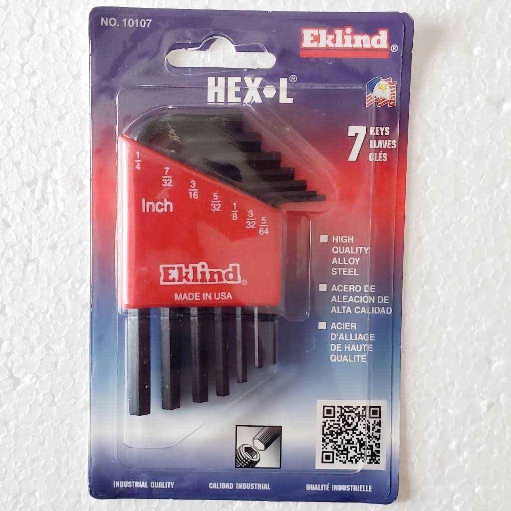 Eklind Short & Long Arm Hex-L Key Set 18 Piece 10018 - MT - Mrs Treak