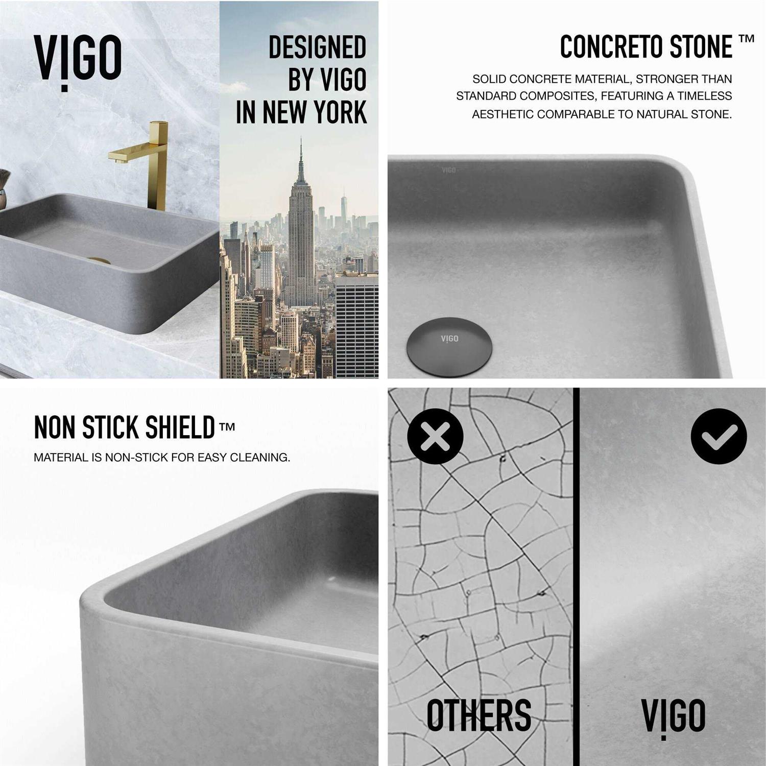 Vigo Apollo 1-Handle Single Hole Bathroom Faucet VG01048MG - MT - Mrs Treak