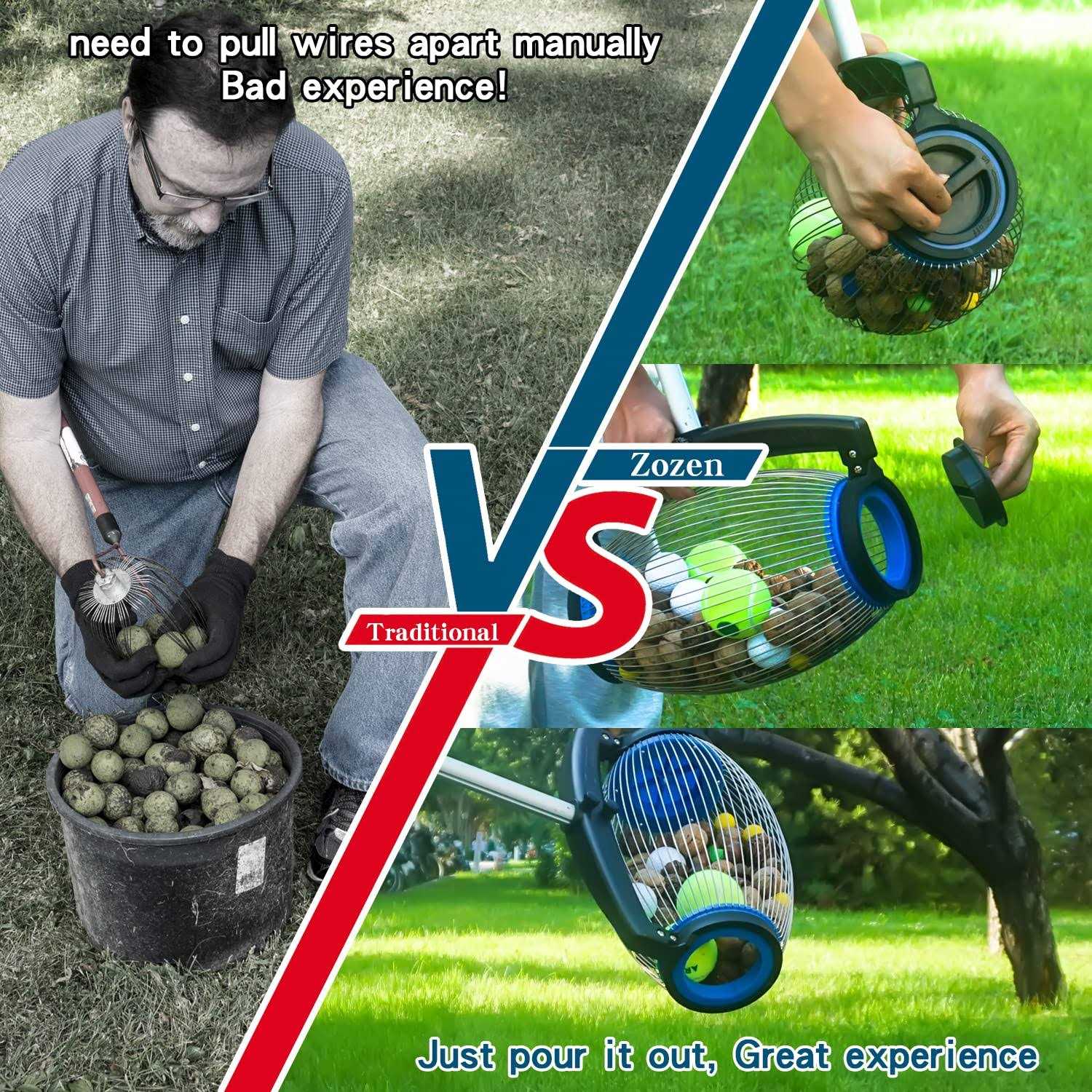 Zozen Nut Gatherer Walnut Picker Upper Roller Picker Upper - MT - Mrs Treak