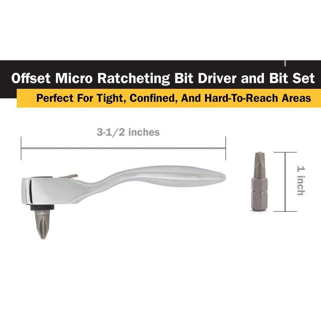 Offset Micro Bit Driver With Bits 11205 Titan - MT - Mrs Treak