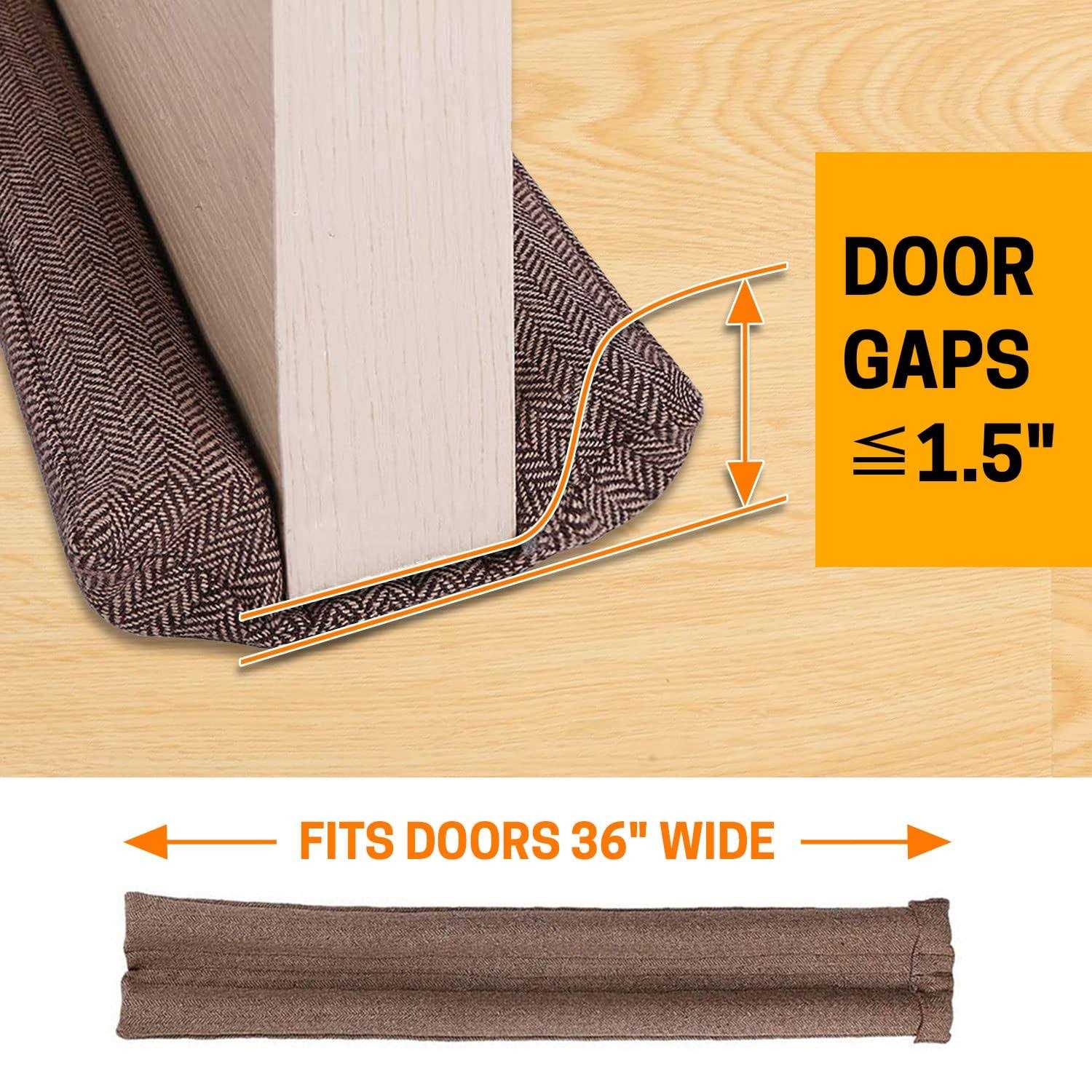 VISEMAN 36 Inch Under Door Draft Stopper-Twin Door Draft Blocker Guard - MT - Mrs Treak