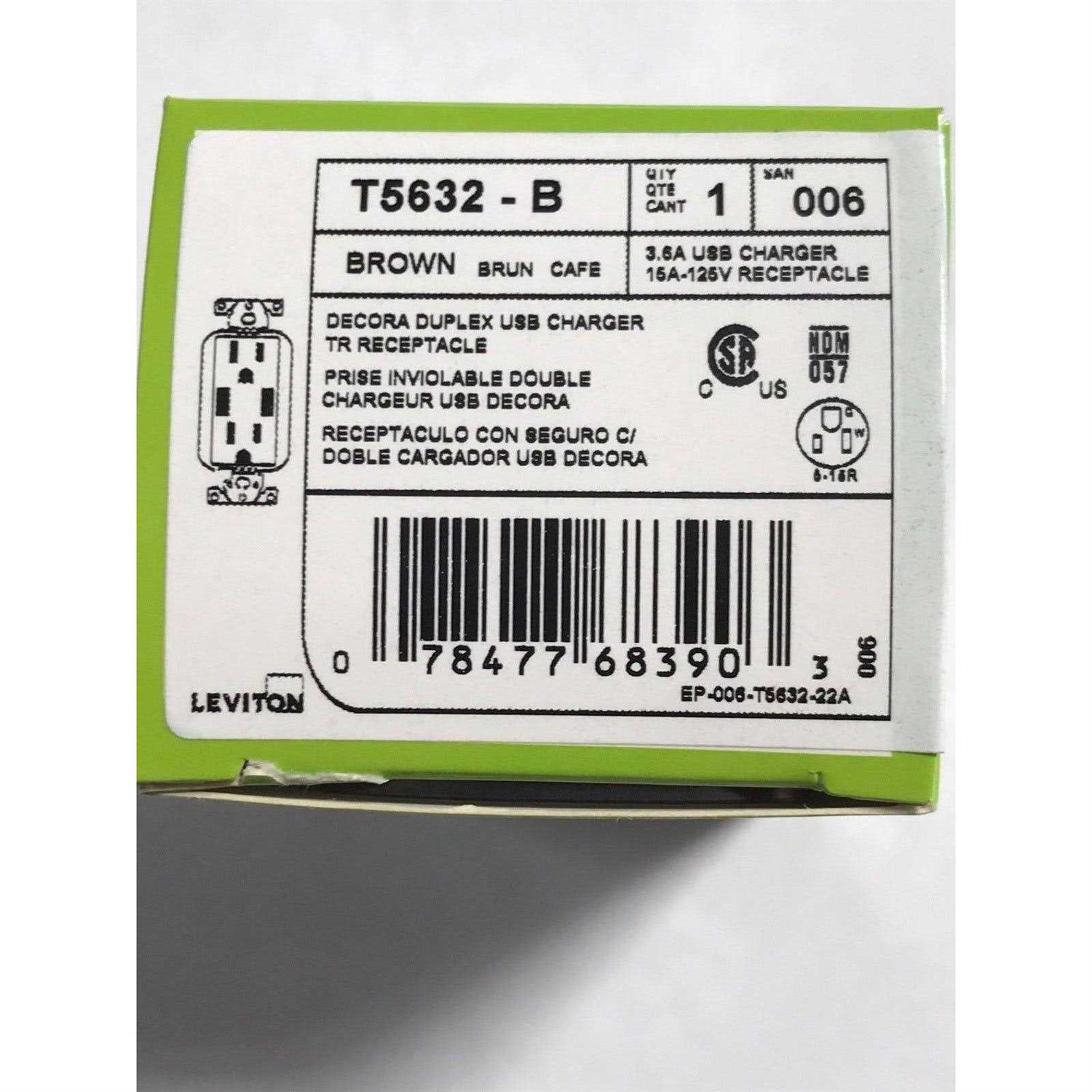 Leviton T5625-W Decora Combination Switch and Tamper-Resistant Receptacle - MT - Mrs Treak