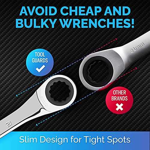 TOOLgUARDS Wrench SLIM DESIgN Ratchet Wrench - MT - Mrs Treak