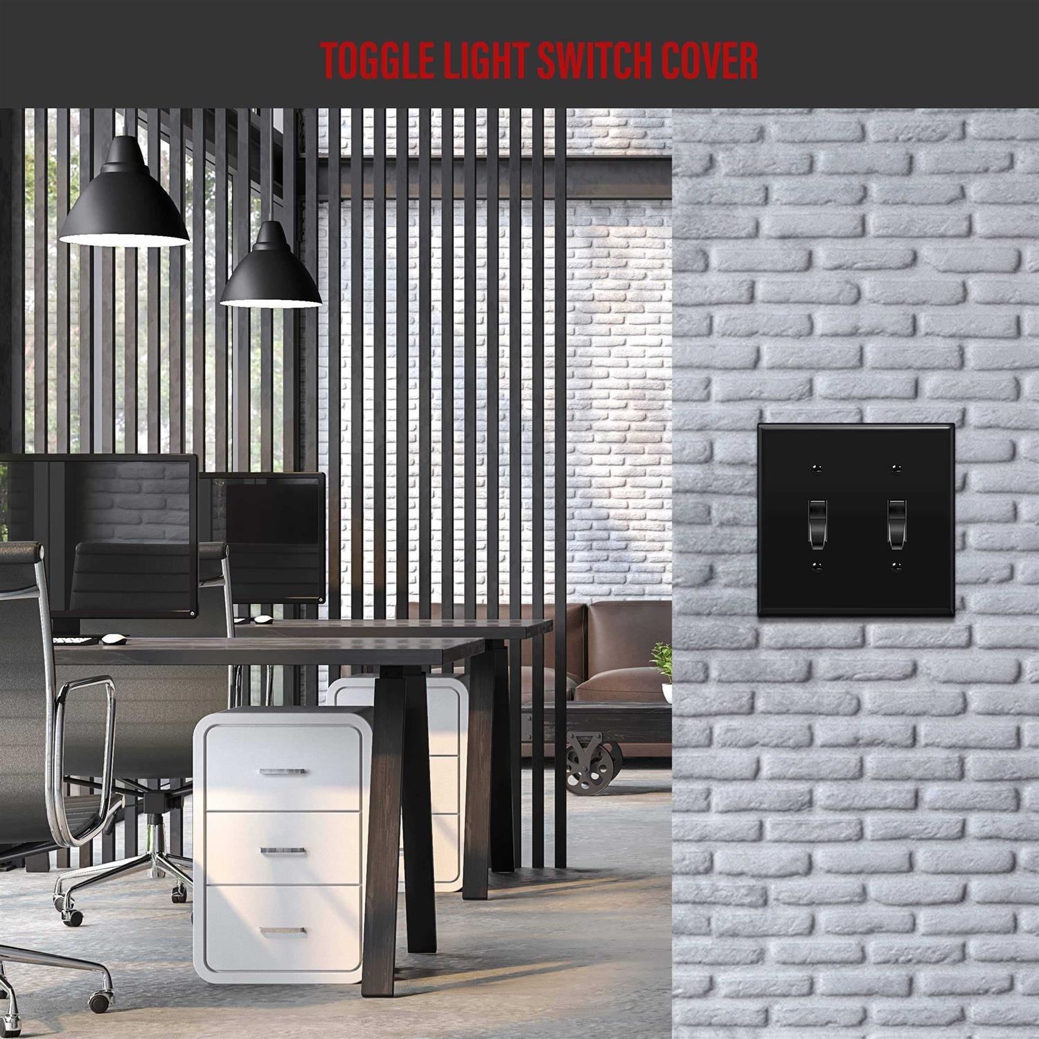 Enerlites Double Toggle Switch Cover Two Gang Light Switch Wall Plate - MT - Mrs Treak