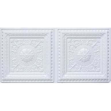 From Plain To Beautiful In Hours Economy 2 ft. x 2 ft. PVC Lay-in Ceiling Tile Pack - MT - Mrs Treak