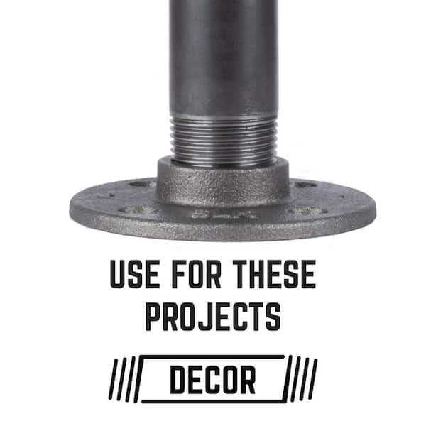 PIPE DECOR Black Iron Floor Flange - MT - Mrs Treak