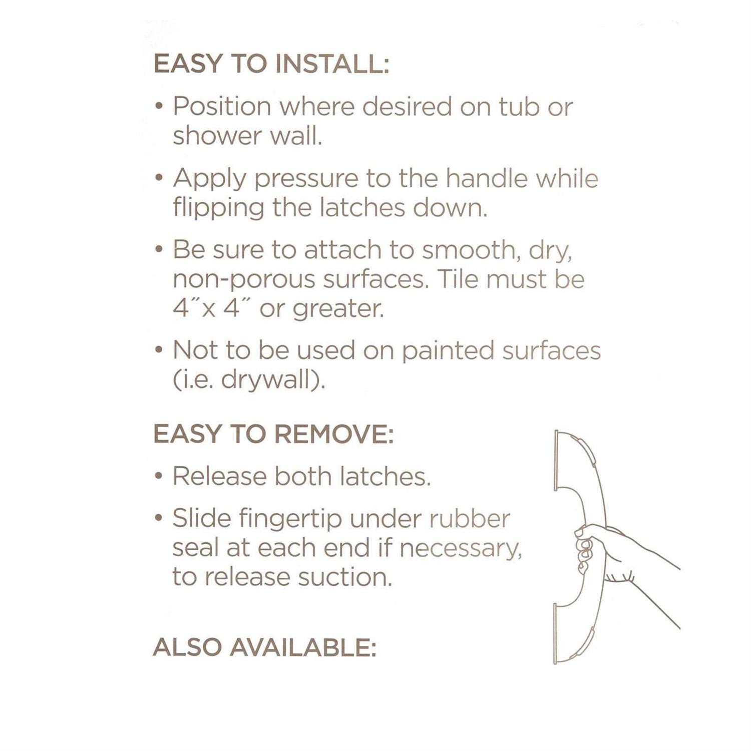 Equate Bed and Bath Grip Bar Bathtub and Shower Handle - MT - Mrs Treak