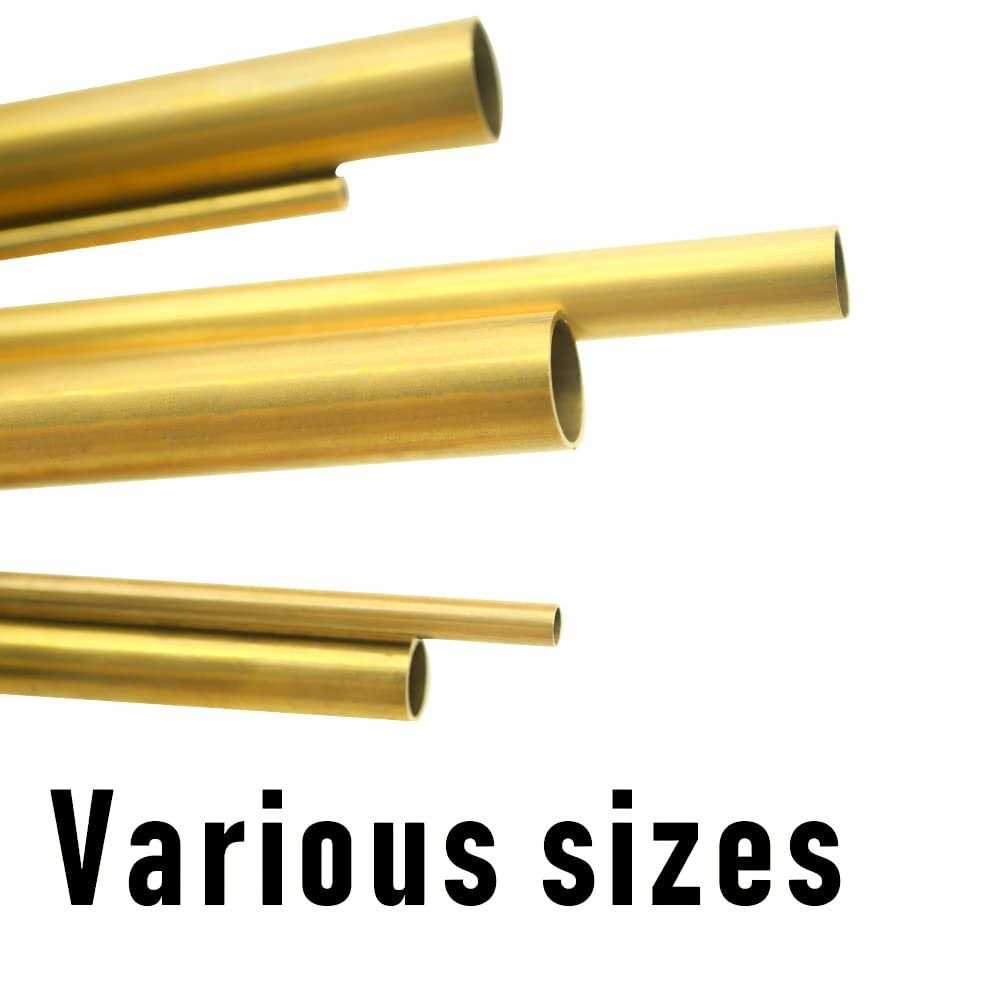 Tynulox H62 OD Brass Tube Wall × 300mm Length Brass Tubing Seamless Round Tubing - MT - Mrs Treak