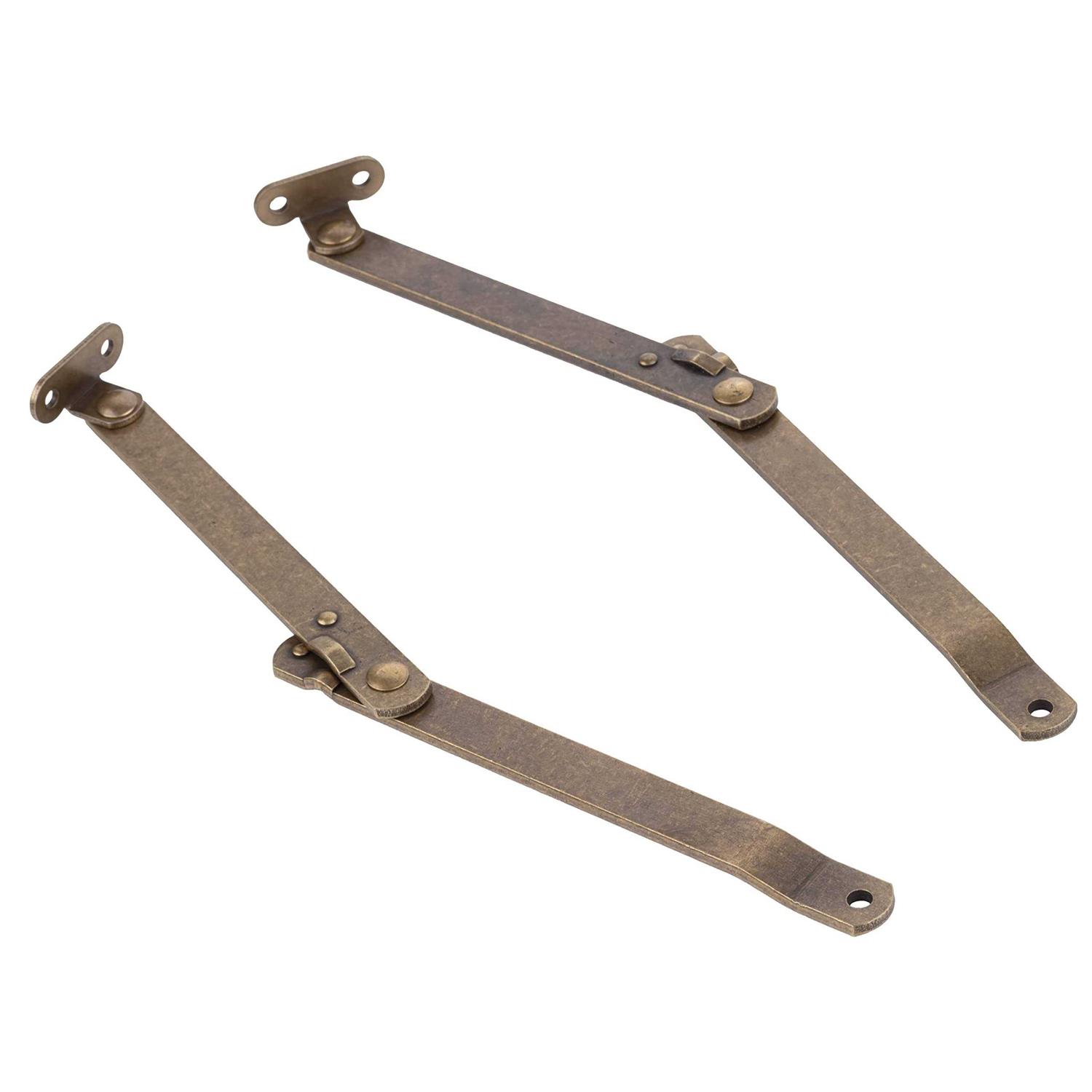 UNIQANTIQ HARDWARE SUPPLY Brass Plated Drop Front Desk hinge pack of 2 180 Degree Opening - MT - Mrs Treak