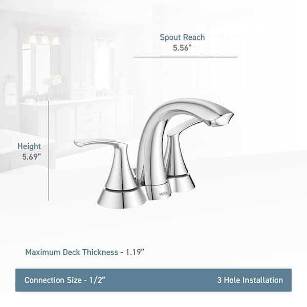 Moen Bathroom Faucet Darcy Chrome 4 - MT - Mrs Treak