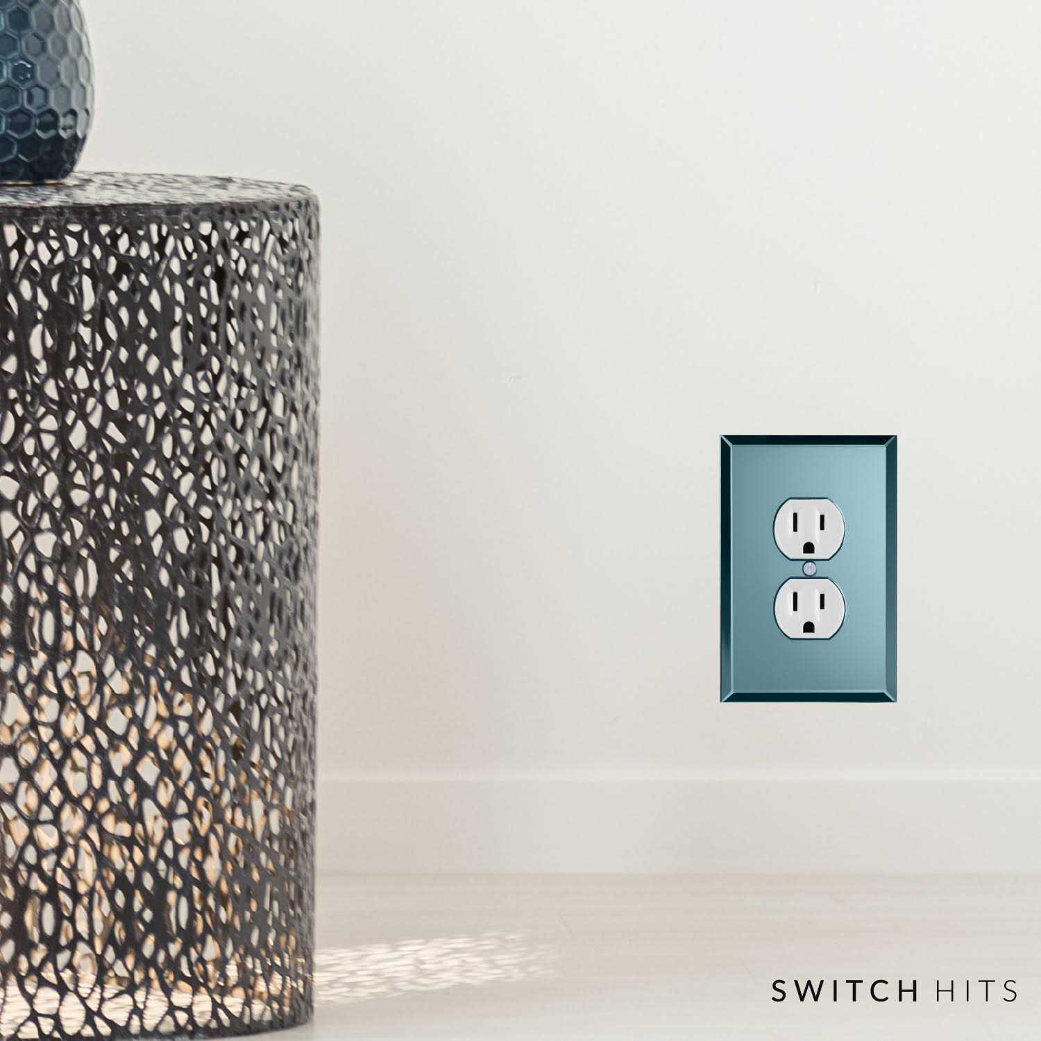 Switch Hits Glass Mirror Outlet Wall Plate 1 Duplex - MT - Mrs Treak