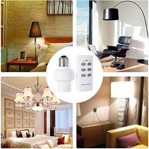 Dewenwils Remote Control Light Bulb Socket E26/e27 Bulb Base for Lamps Light Fixture - MT - Mrs Treak