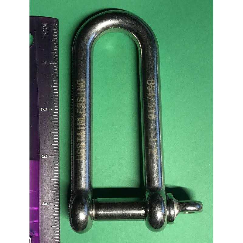 US Stainless Stainless Steel 316 D Shackle Marine Grade - MT - Mrs Treak