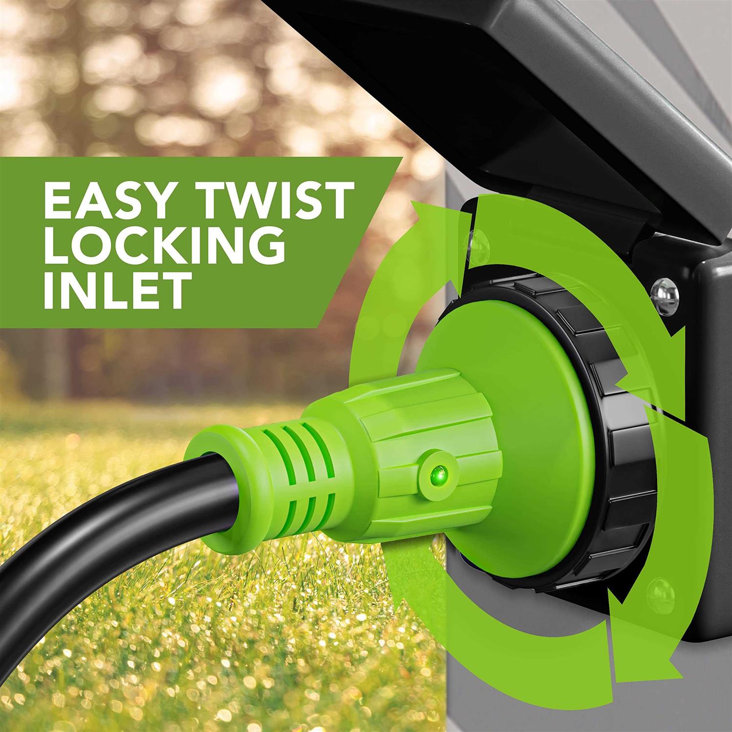 Leisure Rv 125/250v 50 Amp Power Plug Twist Lock Inlet with 3 Stainless Steel Pins - MT - Mrs Treak