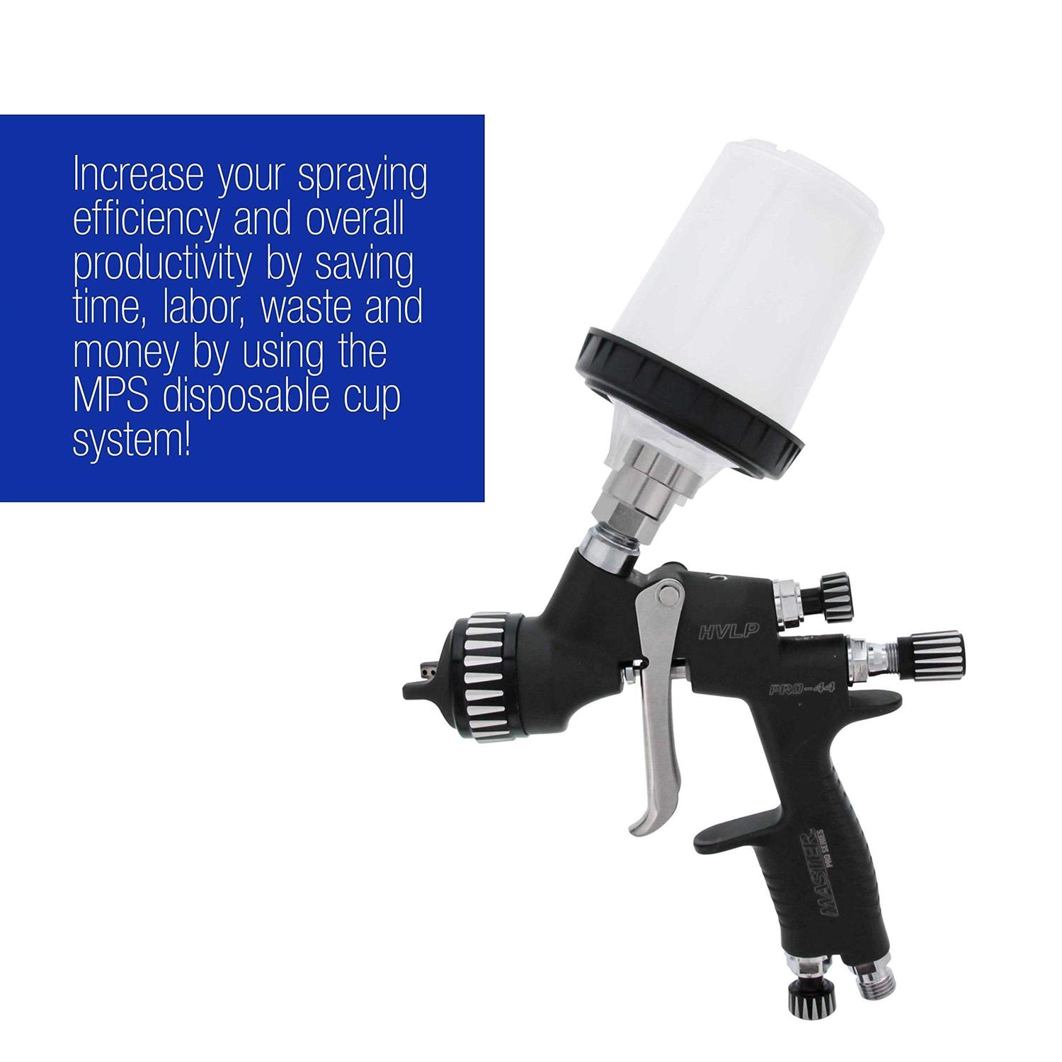 Master Paint System MPS Disposable Paint Spray Gun Cup Liners and Lid System - MT - Mrs Treak