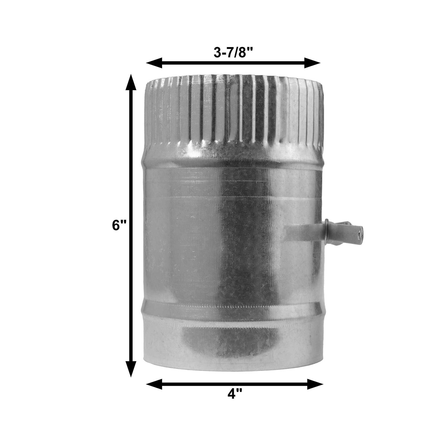 The Sheet Metal Kid 4-in HVAC Duct Manual Volume Damper with Sleeve - MT - Mrs Treak