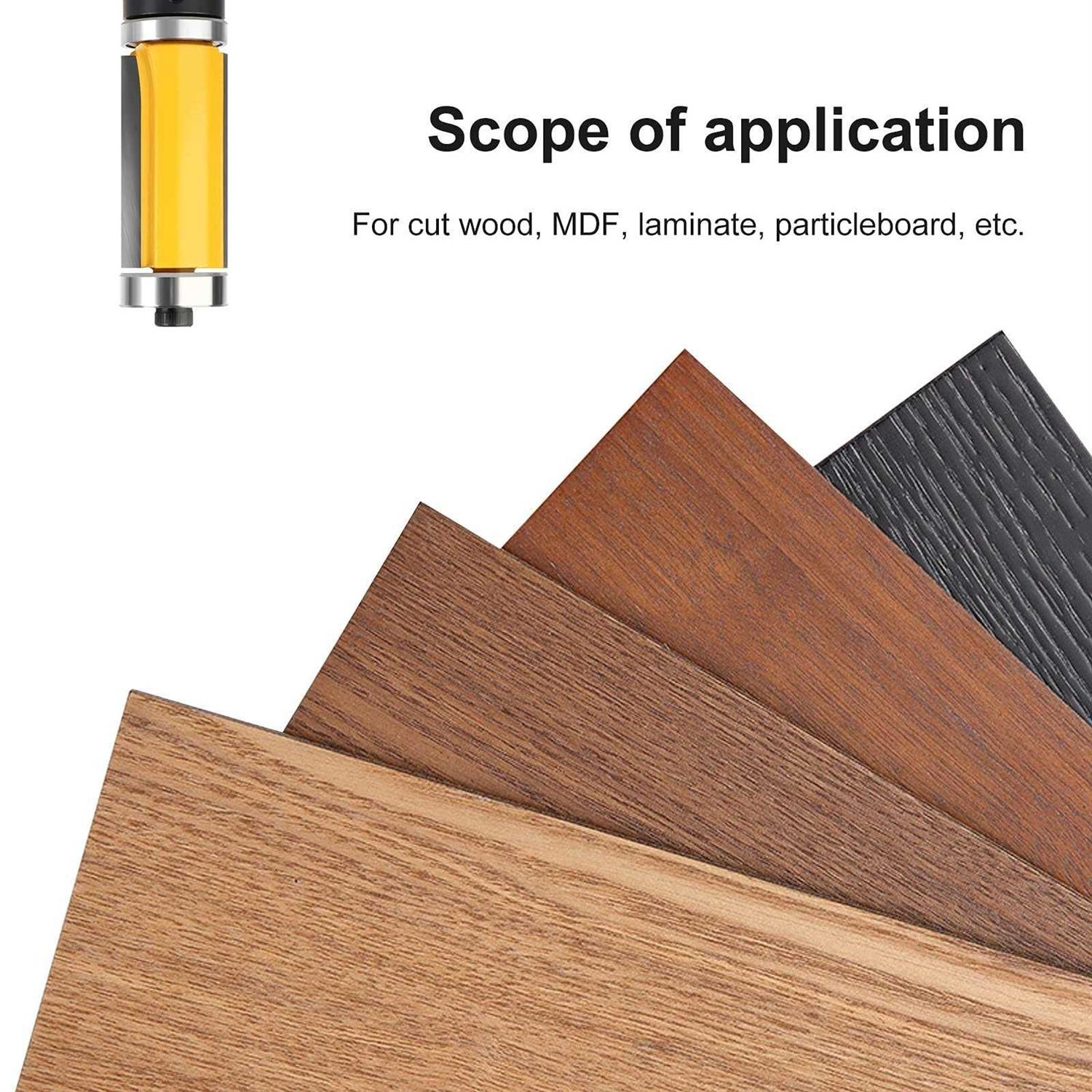 MEIGGTOOL Flush Trim Top and Bottom Bearing Router Bit 1/2-Inch Shank - MT - Mrs Treak