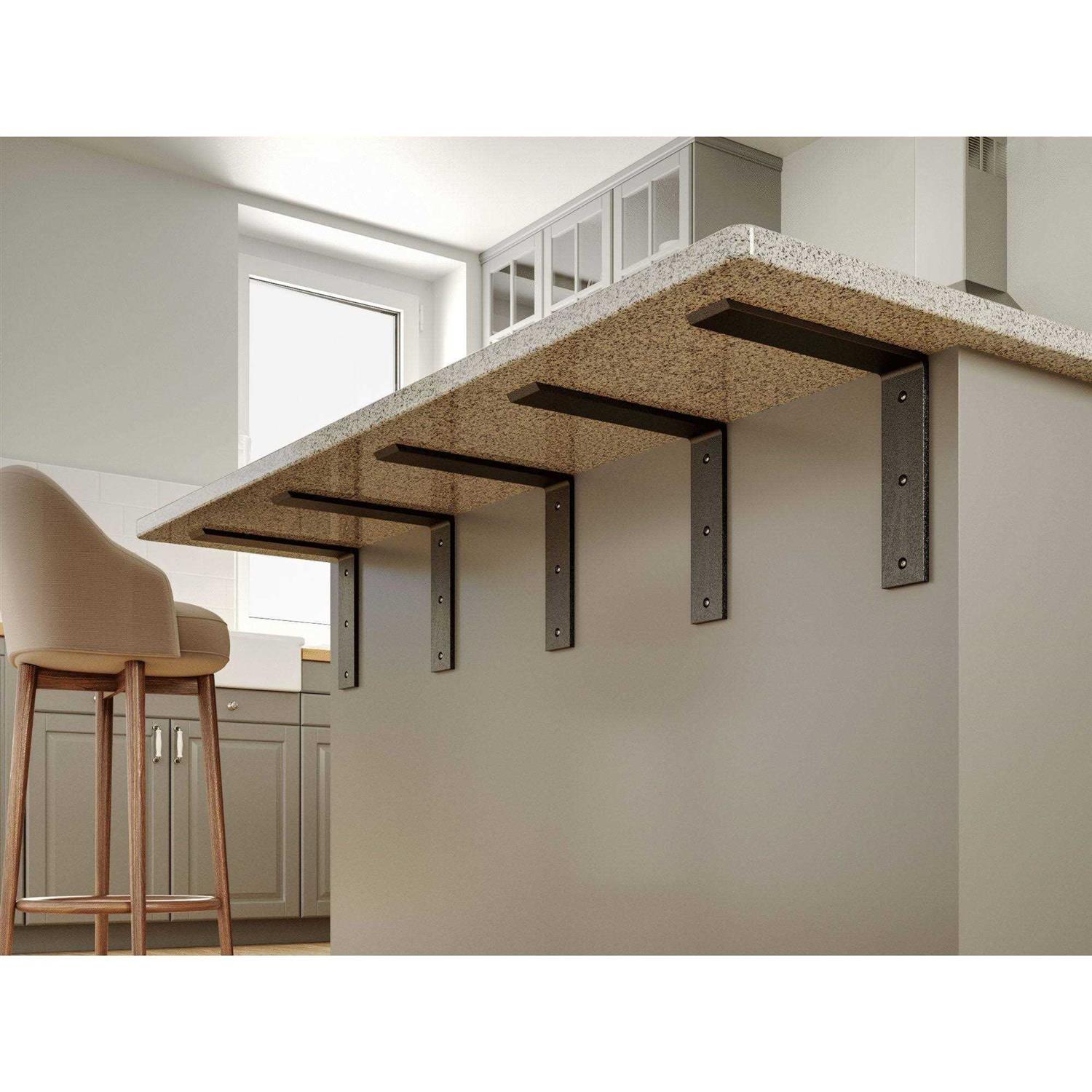 Standard Front Mount Countertop L Bracket - MT - Mrs Treak