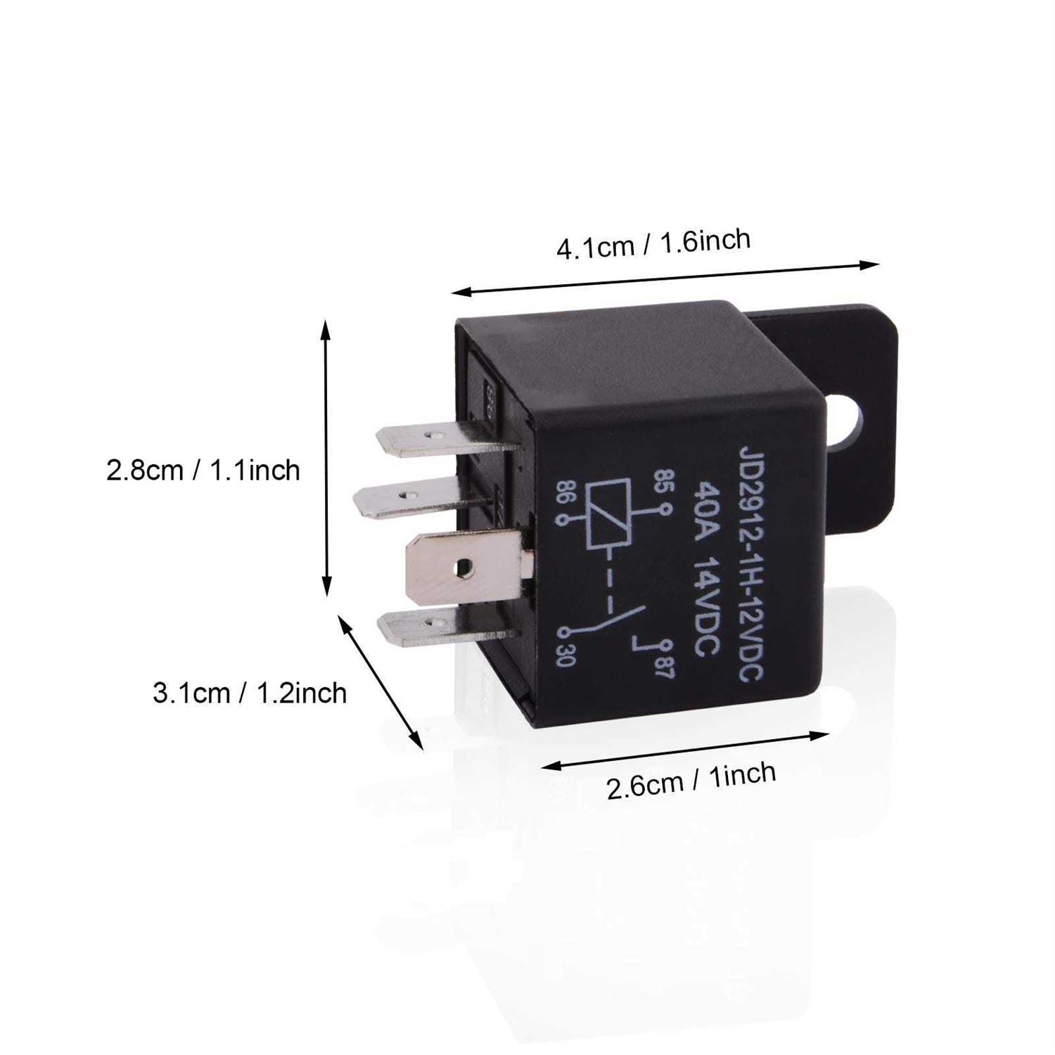 Ehdis 2 Pack Car Relay 12V 80 APM 5 Pin Changeover Relay with Socket Holder for Truck - MT - Mrs Treak