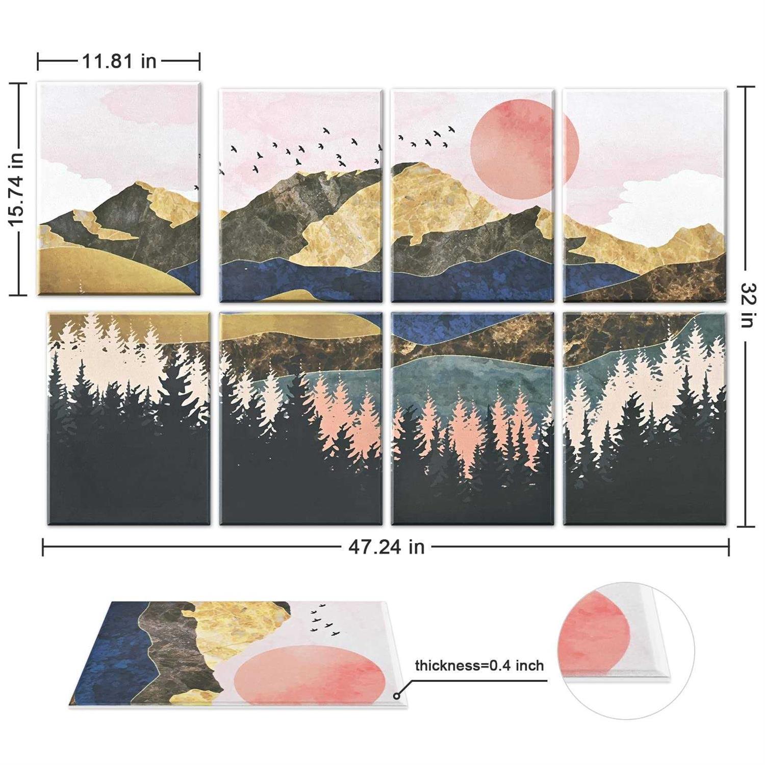 Tutmyrea 6 Pack Art Acoustic Panels Soundproof Wall Panels with Self-Adhesive - MT - Mrs Treak