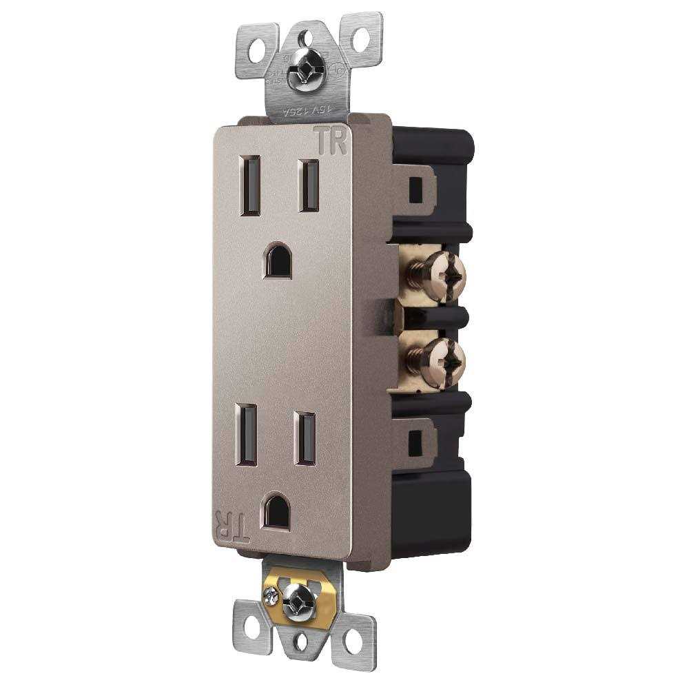 Enerlites Elite Series Decorator Receptacle Child Safe Tamper-Resistant Outlet - MT - Mrs Treak