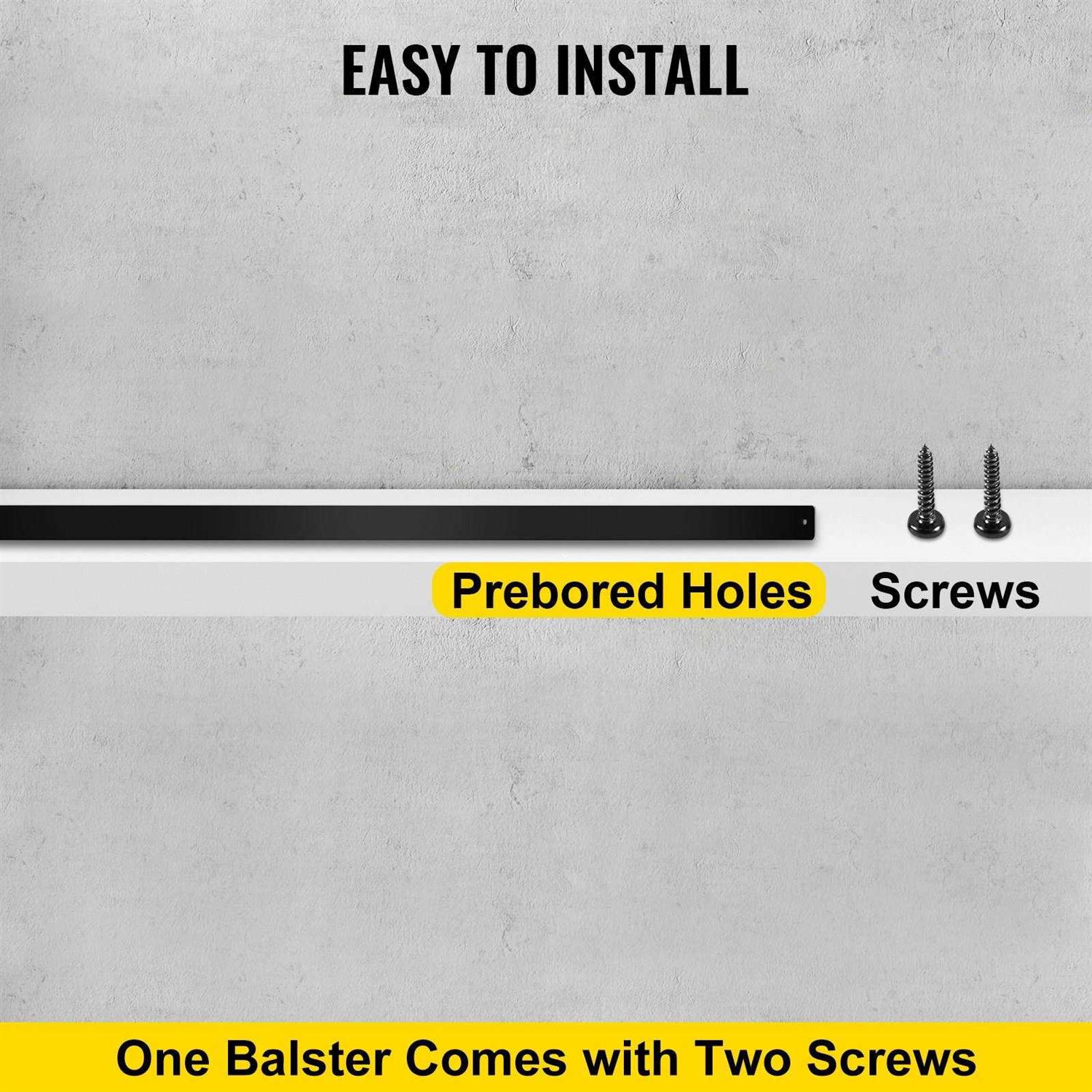 VEVOR Deck Balusters Metal Deck 29.5 Staircase Baluster With Screws, Aluminum Alloy Deck Railing for Wood and - MT - Mrs Treak