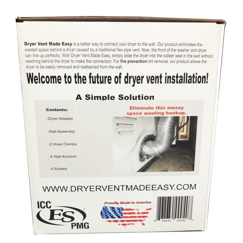 Dryer Vent Hood with Removable Screen, 4 inch, White 1471W - MT - Mrs Treak