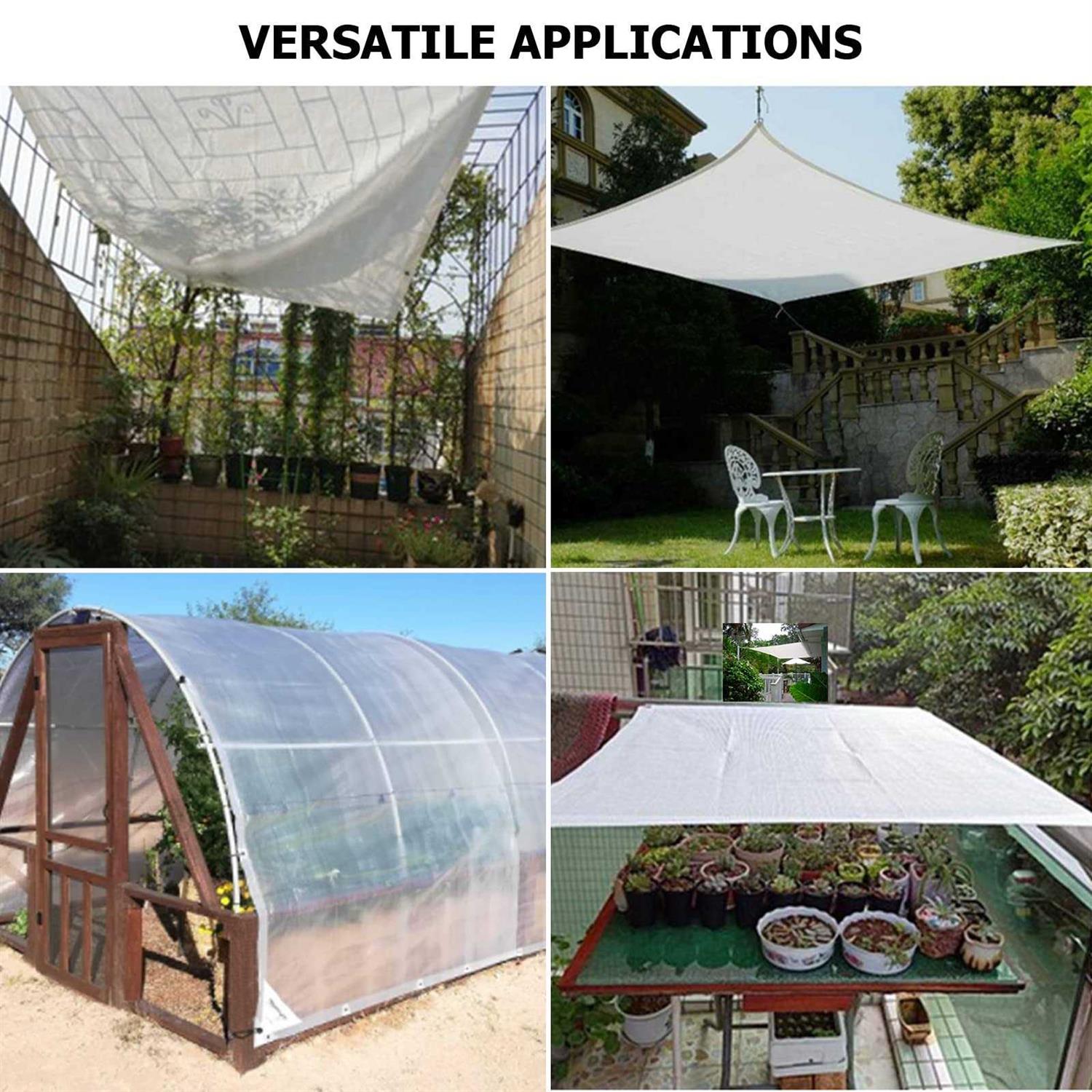 Doniks Clear Greenhouse Heavy Duty tarp 14 Mil Clear Waterproof Cover,UV Resistant Poly tarp with Grommets Superior Strength,for Gardening - MT - Mrs Treak