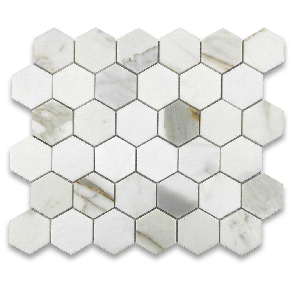 Marble Online Calacatta Gold 2×4 Brick Subway Calcutta Marble Mosaic Tile - MT - Mrs Treak