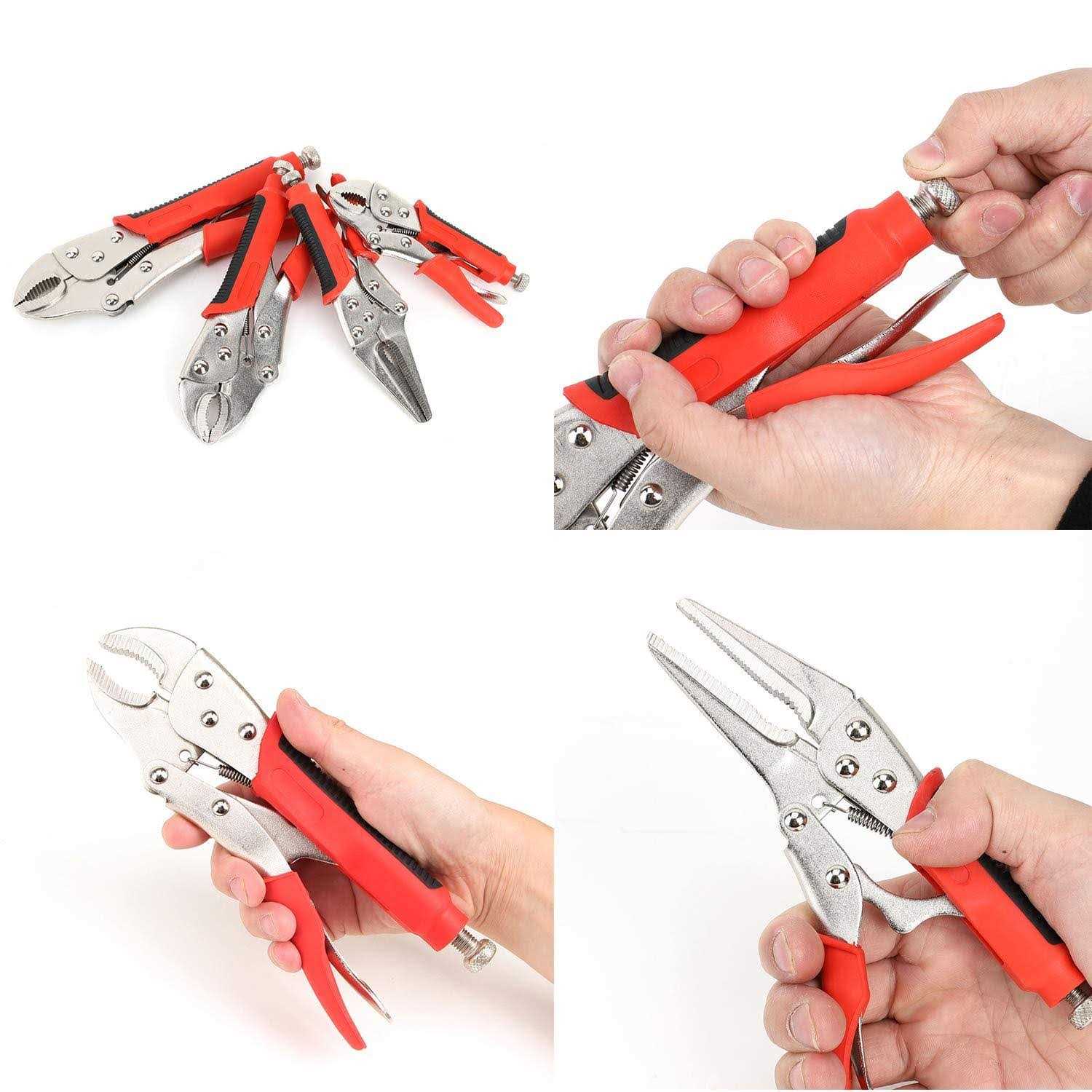fastpro 4-piece Locking Pliers Set 5, 7 and 10 Curved Jaw Locking Pliers - MT - Mrs Treak