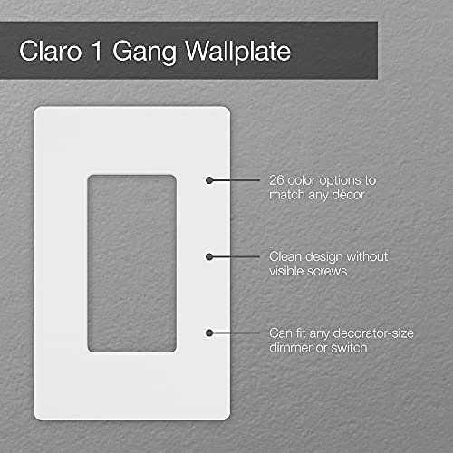 Lutron Claro 1-Gang Wallplate CW-1-WH - MT - Mrs Treak