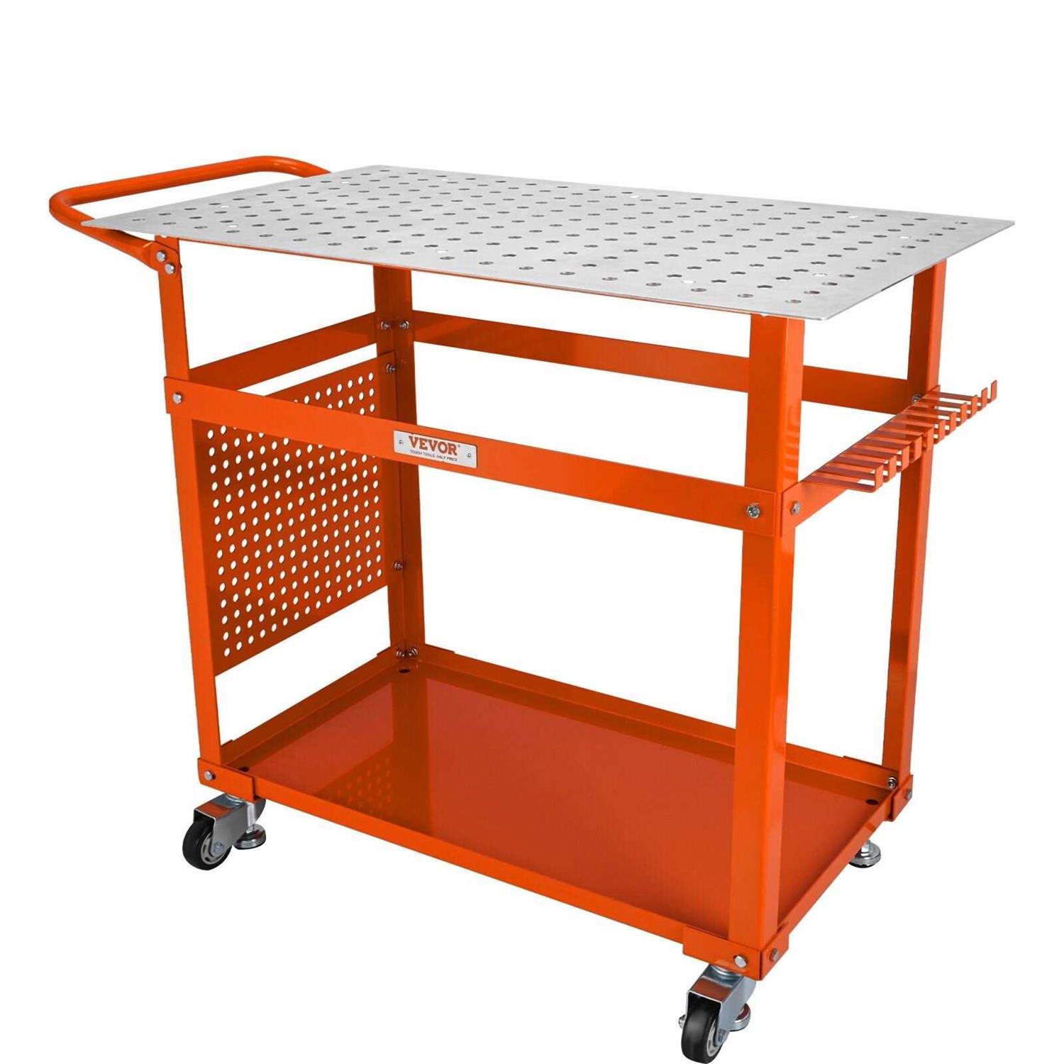 VEVOR Welding Cart 2-Tier Heavy Duty Welder Cart with Anti-Theft Lockable Cabinet - MT - Mrs Treak