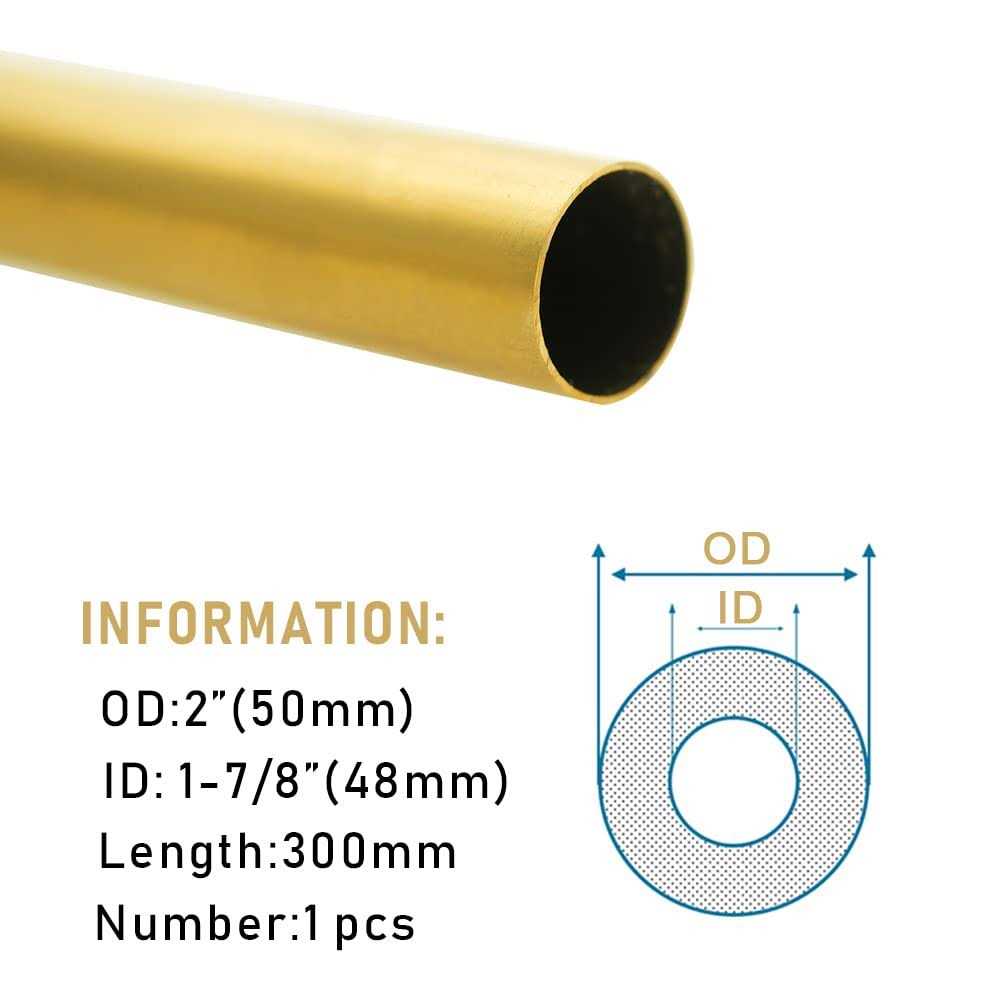 Tynulox H62 OD Brass Tube Wall × 300mm Length Brass Tubing Seamless Round Tubing - MT - Mrs Treak
