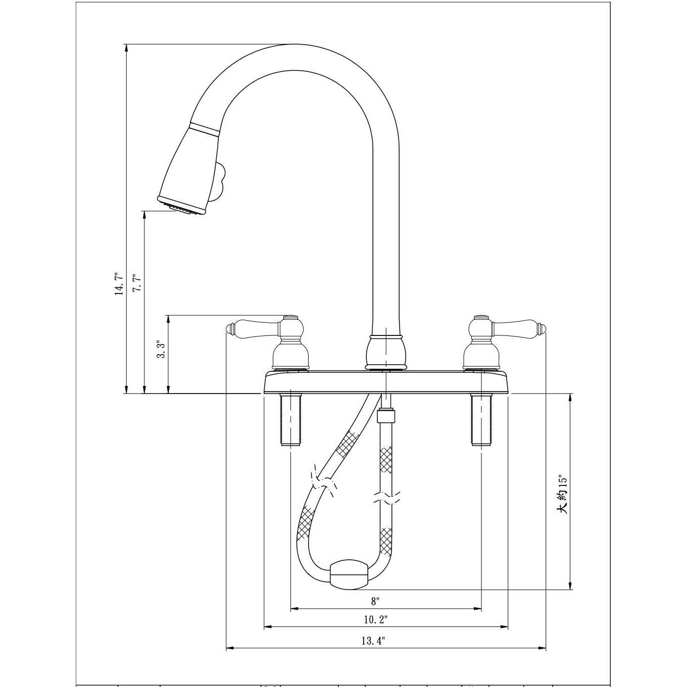 Dura Faucet DF-NMK852-SN Designer Pull-Out RV Kitchen Faucet - MT - Mrs Treak