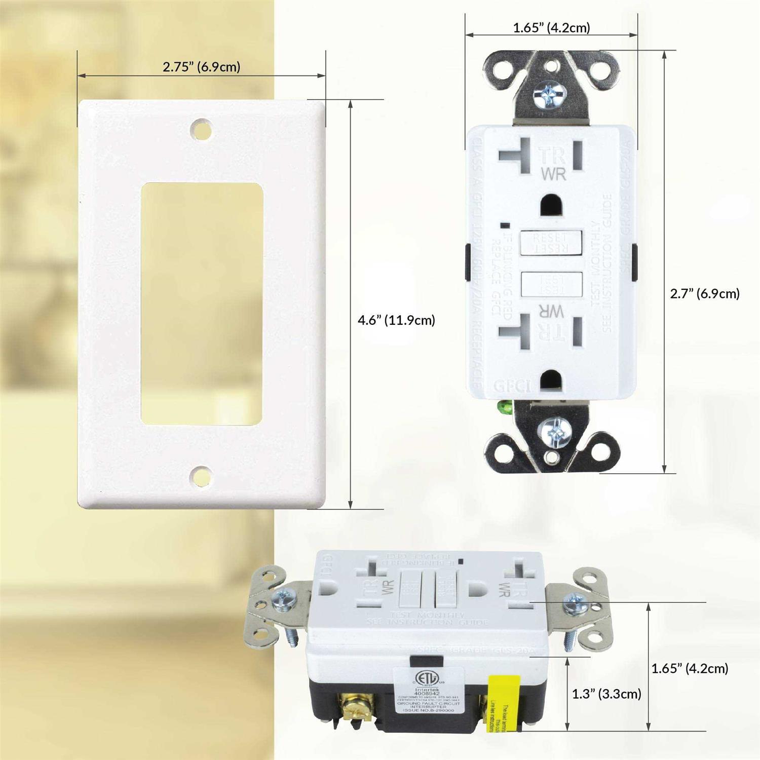 Faith 20 Amp Tamper-Resistant Outlet 20A 125V Decorator Receptacle - MT - Mrs Treak