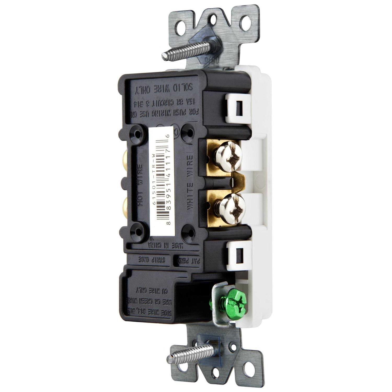 Enerlites Decorator Receptacle Outlet with Wall Plate Tamper-Resistant - MT - Mrs Treak